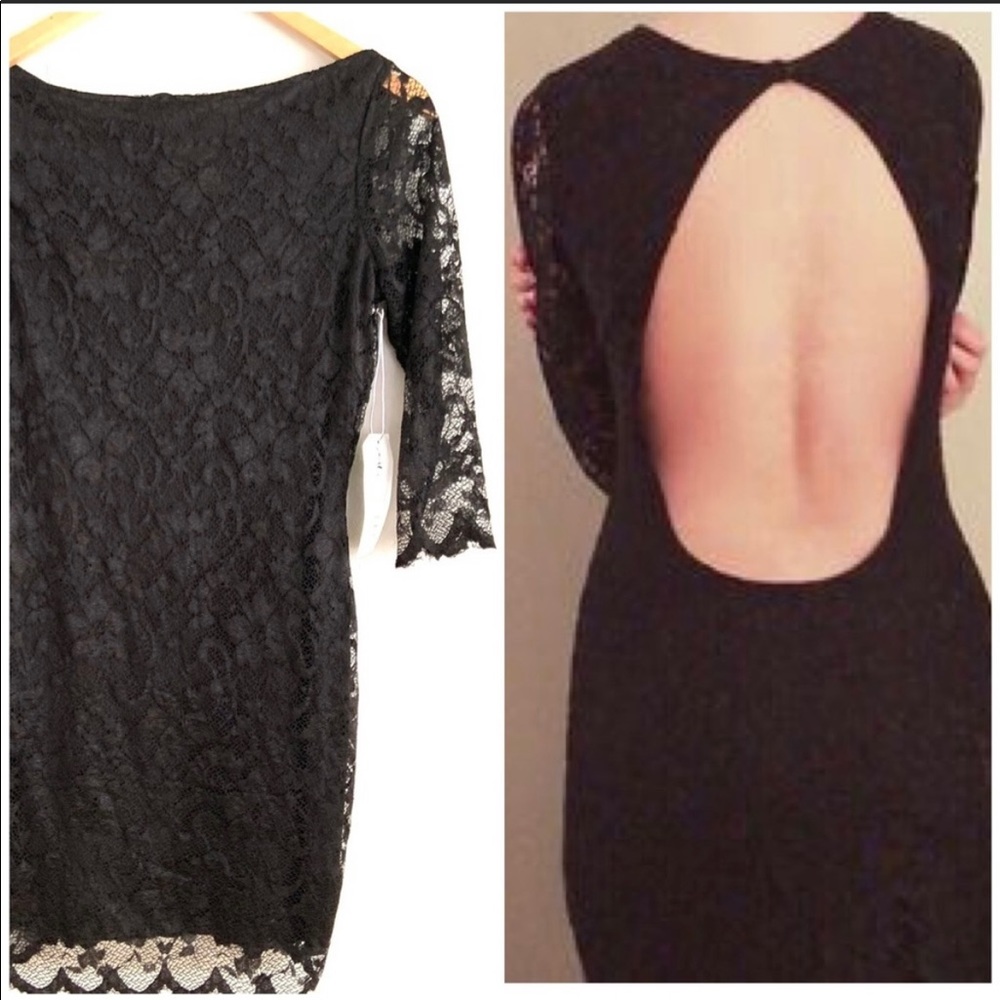 Ali & Kris Sexy LBD Lace Backless Dress Sz M